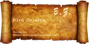 Biró Zelmira névjegykártya
